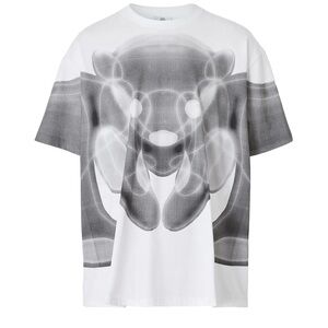 Burberry Thomas Bear Print Cotton Oversized T-Shirt White/Grey